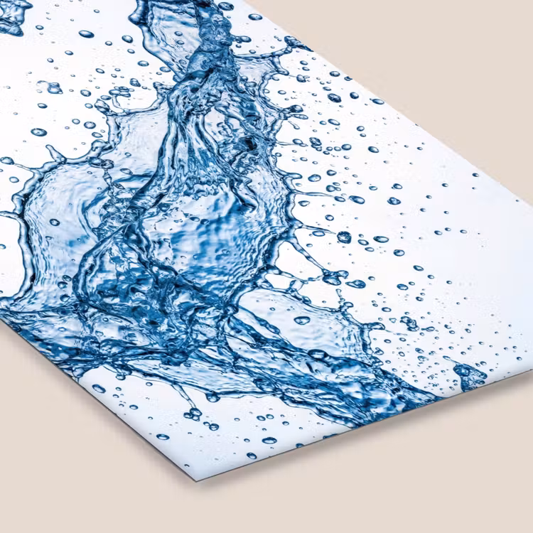 Spash - Water - Blauw fotolijst zwart zonder passe partout klein -zsfeer6