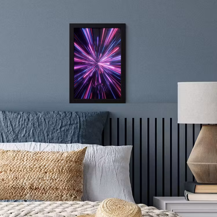 Lichtsnelheid - Ruimte - Roze - Paars fotolijst zwart zonder passe partout klein -sfeer3