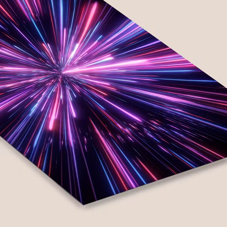 Lichtsnelheid - Ruimte - Roze - Paars fotolijst zwart zonder passe partout klein -zsfeer6