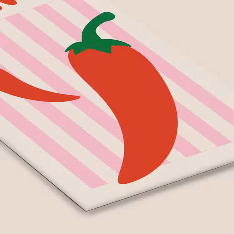 Pittig - Pepers - Rood fotolijst zwart zonder passe partout klein -zsfeer6