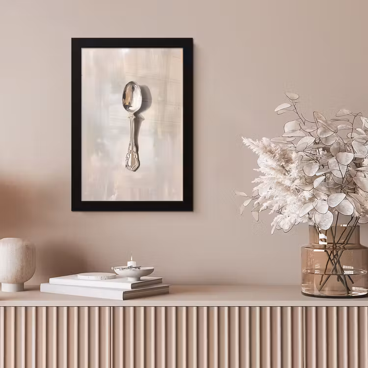 Lepel - Verf - Zilver fotolijst zwart zonder passe partout klein -sfeer5