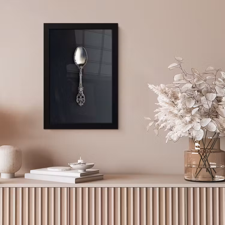 Lepel - Zilver - Metaal fotolijst zwart zonder passe partout klein -sfeer5