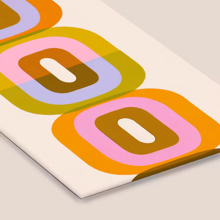 Stapel - Vormen - Geblokt - Oranje fotolijst zwart zonder passe partout klein -zsfeer6