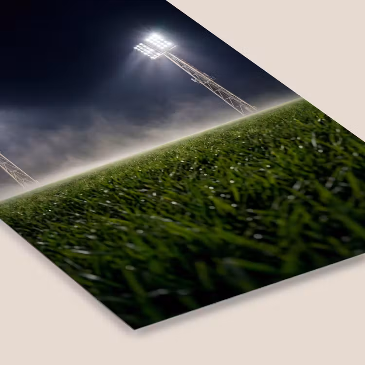 Stadion - Lichtmast - Sport - Nacht fotolijst zwart zonder passe partout klein -zsfeer6