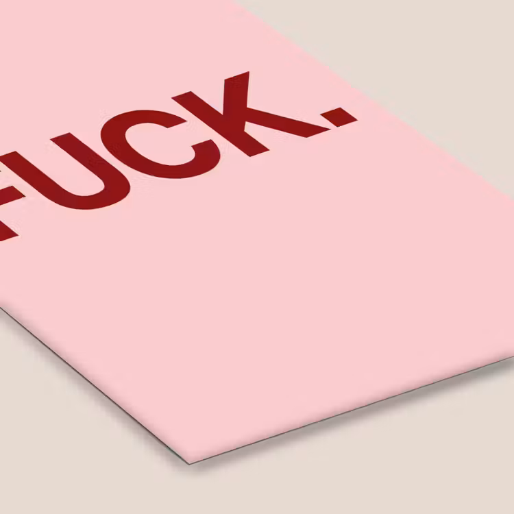 Statement - Krachtig - Roze fotolijst zwart zonder passe partout klein -zsfeer6