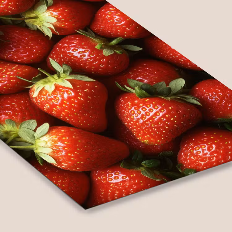 Aardbei - Fruit - Rood fotolijst zwart zonder passe partout klein -zsfeer6