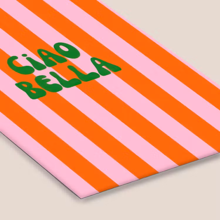 Strepen - Oranje - Verticaal - Ciao bella fotolijst zwart zonder passe partout klein -zsfeer6