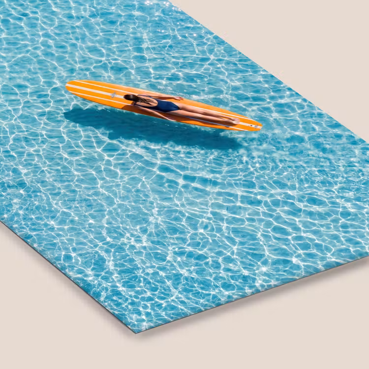 Surfboard - Water - Badpak - Oranje fotolijst zwart zonder passe partout klein -zsfeer6