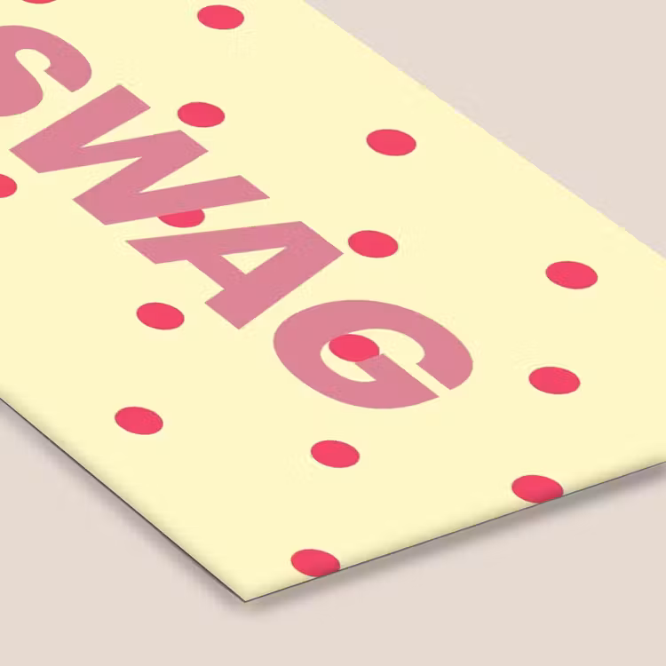 Swag - Roze - Stippen - Geel fotolijst zwart zonder passe partout klein -zsfeer6