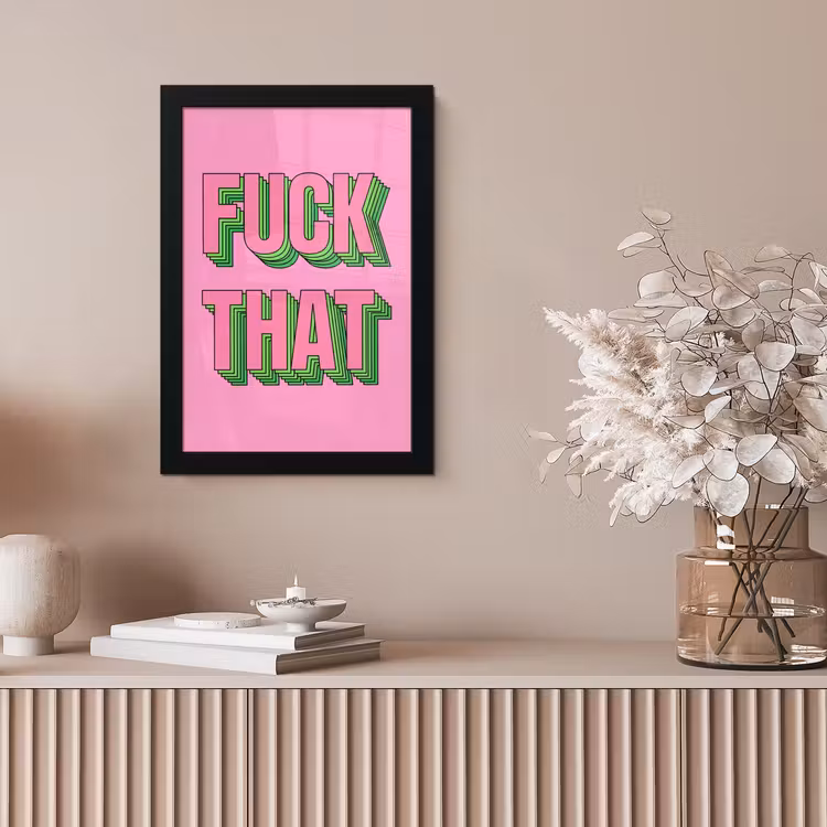 Tekst - Bold - Roze fotolijst zwart zonder passe partout klein -sfeer5