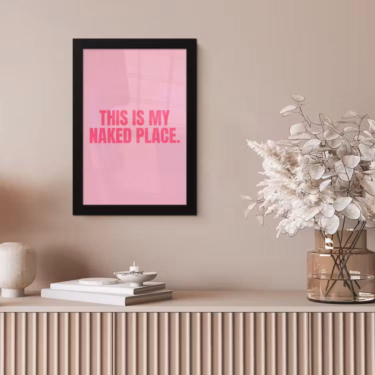 Tekst - Modern - Roze fotolijst zwart zonder passe partout klein -sfeer5