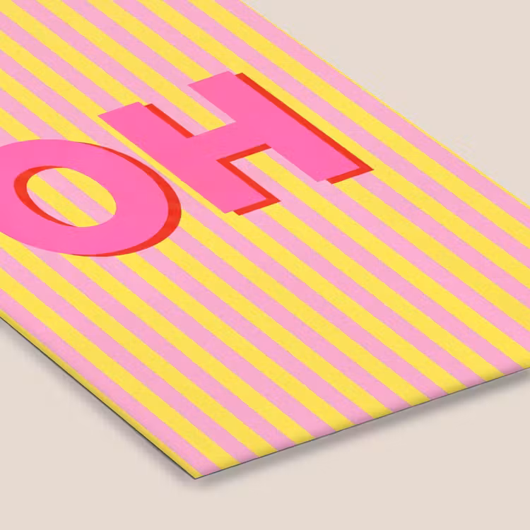 Tekst - Strepen - Roze fotolijst zwart zonder passe partout klein -zsfeer6