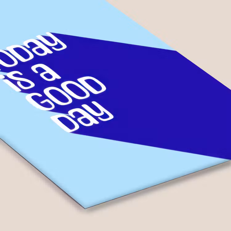 Today is a good day - Blauw - Schaduw fotolijst zwart zonder passe partout klein -zsfeer6