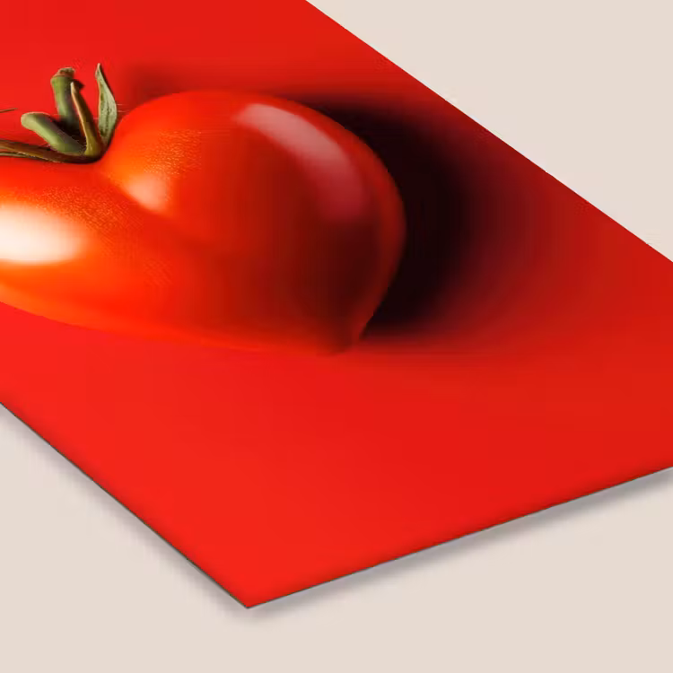 Tomaat - Rood - Hart fotolijst zwart zonder passe partout klein -zsfeer6