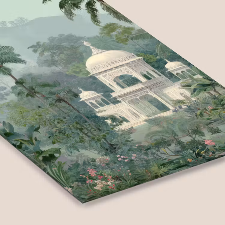 Tropische tuin - Koepelgebouw - Bloemen fotolijst zwart zonder passe partout klein -zsfeer6