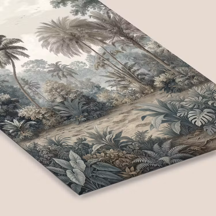 Tropisch - Landschap - Illustratie fotolijst zwart zonder passe partout klein -zsfeer6