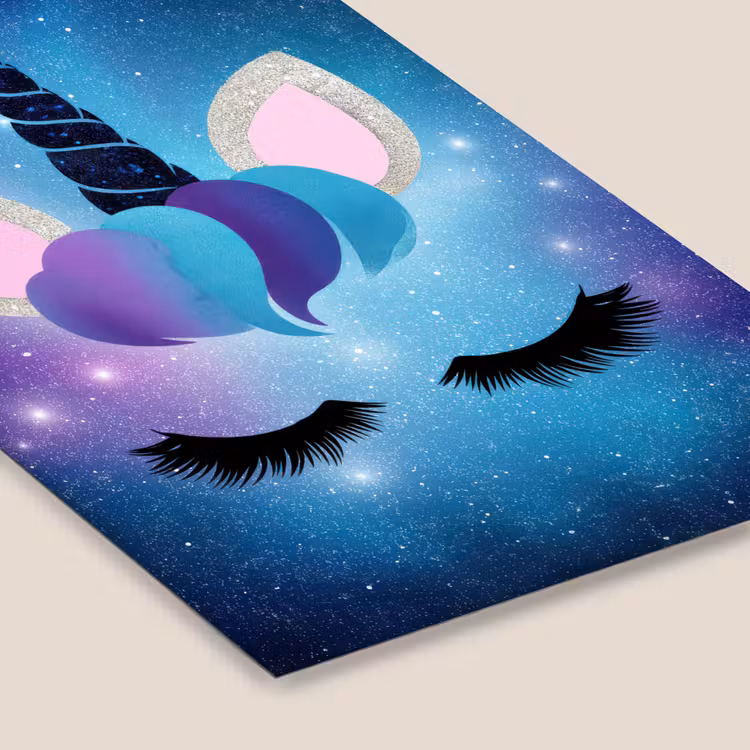 Eenhoorn - Sterren - Magisch - Blauw fotolijst zwart zonder passe partout klein -zsfeer6