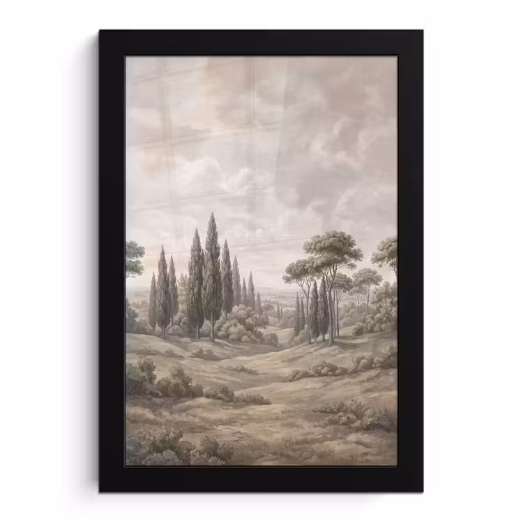 Vallei - Bos - Natuur - Groen fotolijst zwart zonder passe partout klein -3d