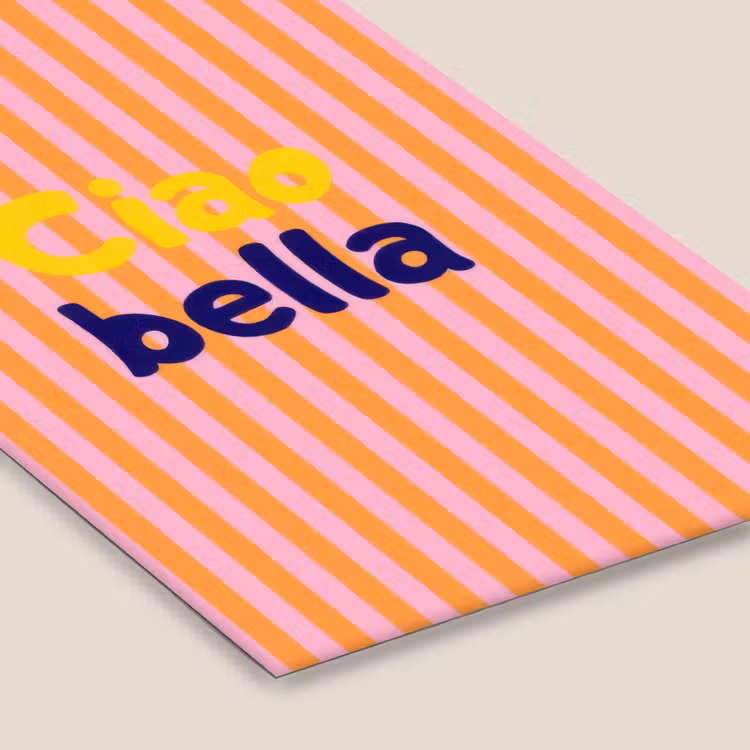 Verticaal - Strepen - Oranje - Ciao bella fotolijst zwart zonder passe partout klein -zsfeer6