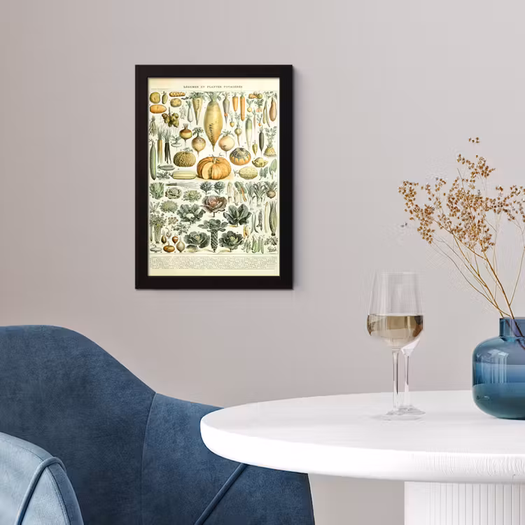 Vintage - Groenten - Wortel - Kunst - Adolphe Millot - Oranje fotolijst zwart zonder passe partout klein -sfeer4