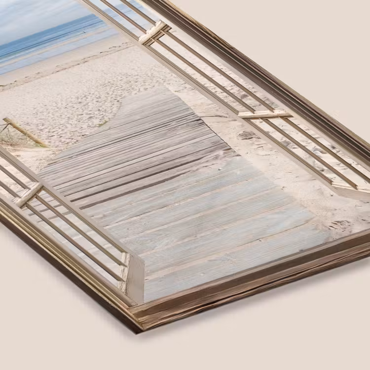 Doorkijk - Strand - Duinen - Pad - Landschap fotolijst zwart zonder passe partout klein -zsfeer6