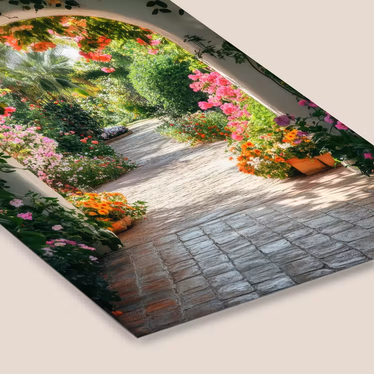 Doorkijk - Bloemen - Natuur - Bloementuin fotolijst zwart zonder passe partout klein -zsfeer6