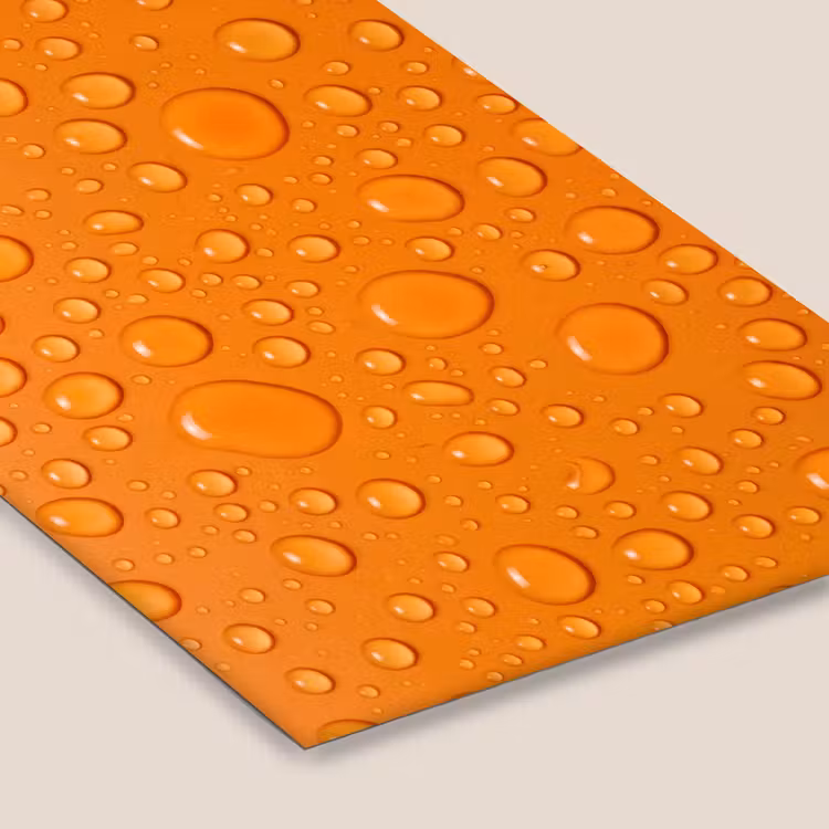 Water - Druppels - Oranje fotolijst zwart zonder passe partout klein -zsfeer6