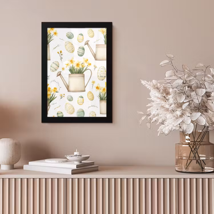 Gieter - Bloemen - Eieren fotolijst zwart zonder passe partout klein -sfeer5