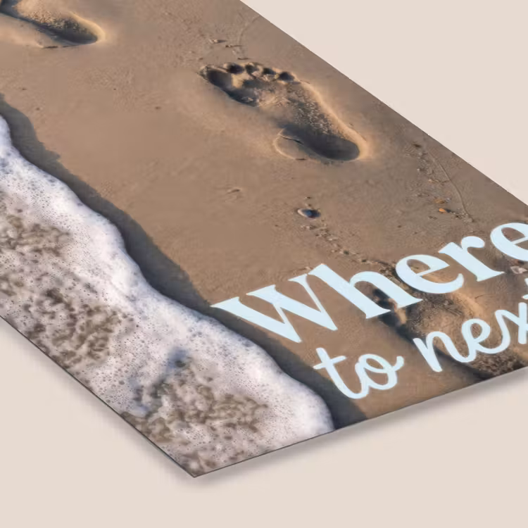 Where to next - Strand - Voetstappen fotolijst zwart zonder passe partout klein -zsfeer6