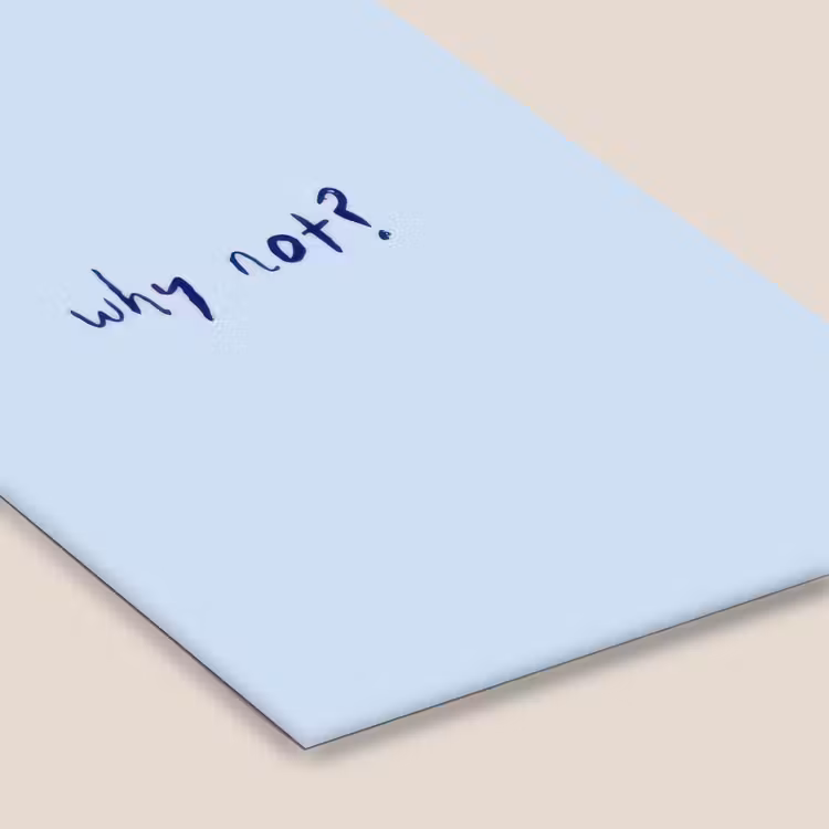 Why not - Blauw - Donker blauw - Quote fotolijst zwart zonder passe partout klein -zsfeer6