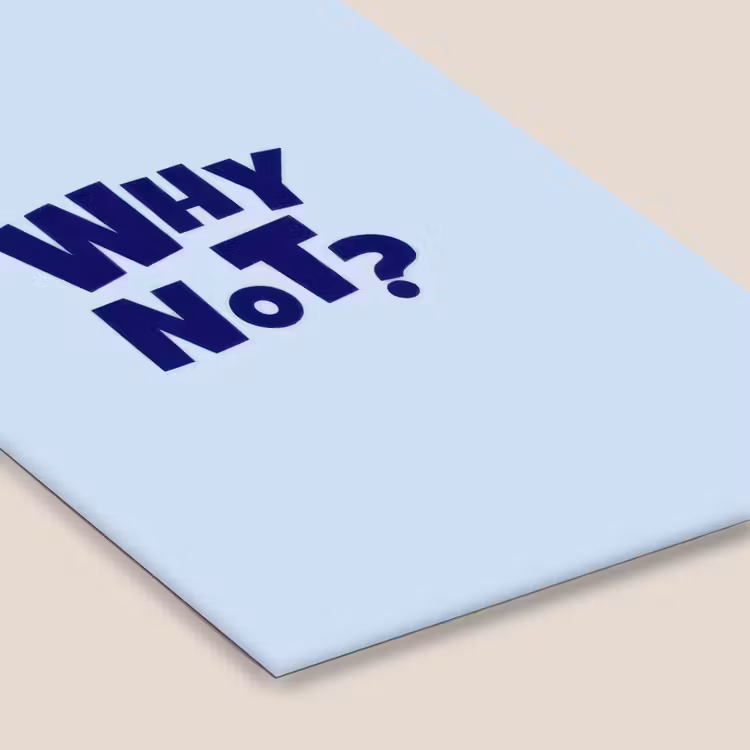 Why not - Blauw - Licht blauw - Quote fotolijst zwart zonder passe partout klein -zsfeer6