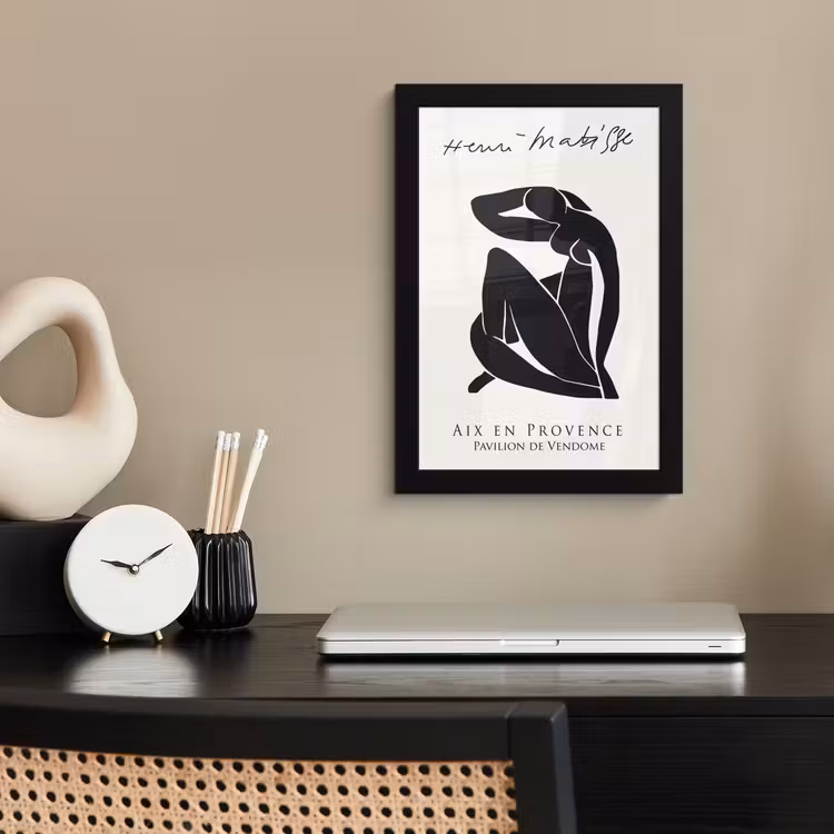 Vrouw - Abstract - Zwart - Henri Matisse fotolijst zwart zonder passe partout klein -sfeer1