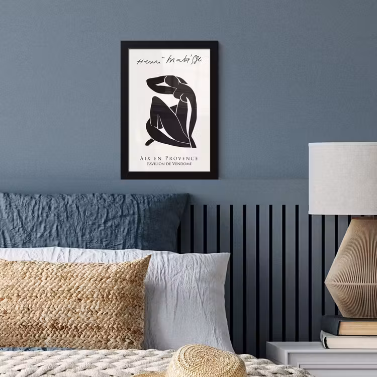 Vrouw - Abstract - Zwart - Henri Matisse fotolijst zwart zonder passe partout klein -sfeer3