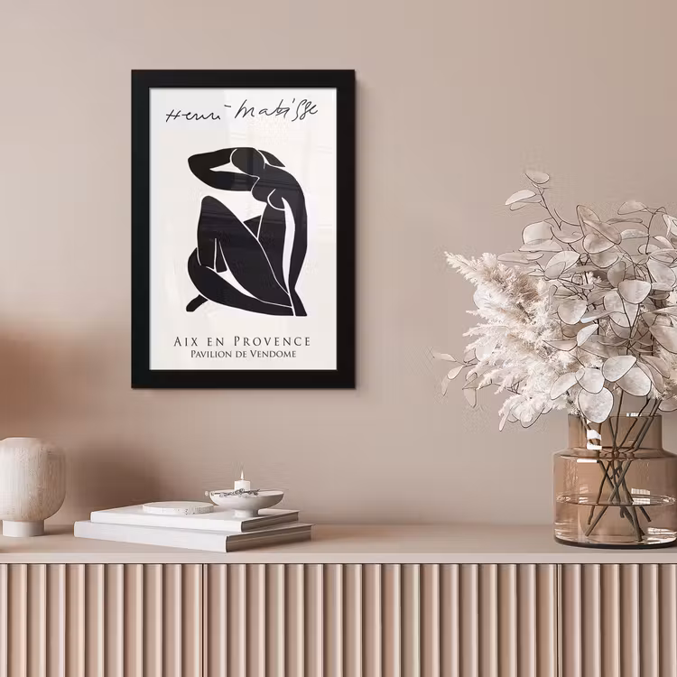 Vrouw - Abstract - Zwart - Henri Matisse fotolijst zwart zonder passe partout klein -sfeer5