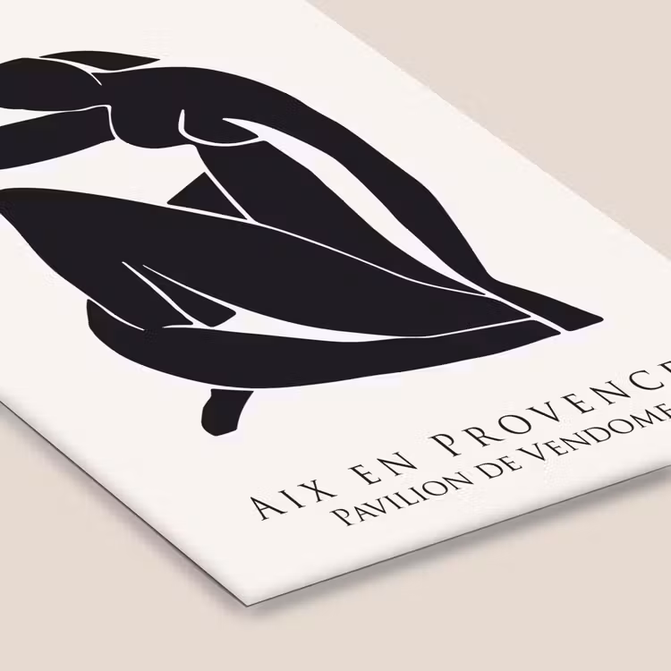 Vrouw - Abstract - Zwart - Henri Matisse fotolijst zwart zonder passe partout klein -zsfeer6