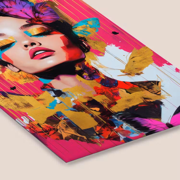 Vrouw - Abstract - Kleurrijk fotolijst zwart zonder passe partout klein -zsfeer6
