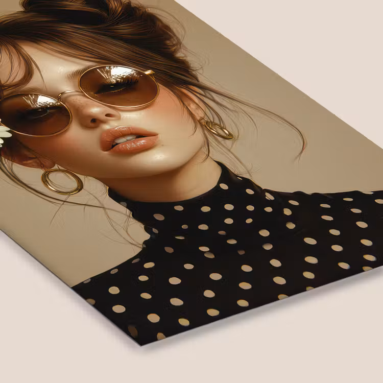 Vrouw - Beige - Bloem - Modern - Portret fotolijst zwart zonder passe partout klein -zsfeer6