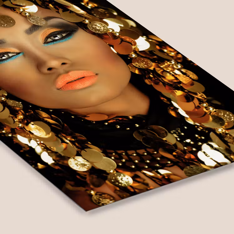 Vrouw - Cleopatra - Goud - Sieraden - Make up - Luxe fotolijst zwart zonder passe partout klein -zsfeer6