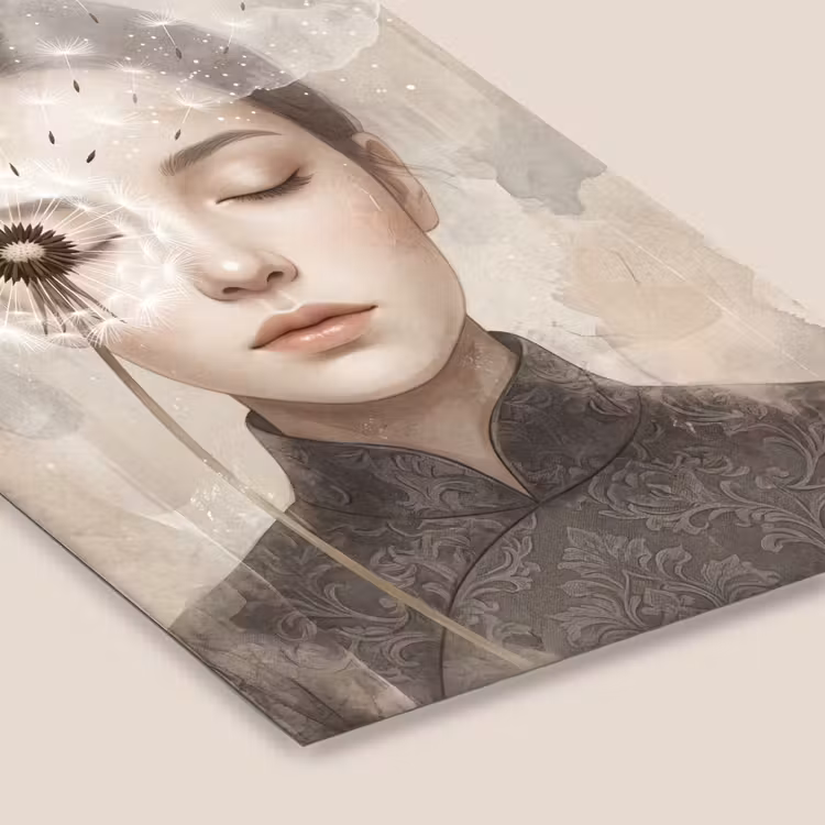 Vrouw - Sereen - Grijs fotolijst zwart zonder passe partout klein -zsfeer6