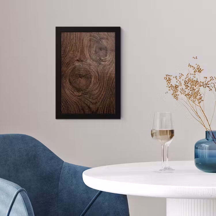 Houtnerf - Textuur - Patroon - Bruin - Rustiek fotolijst zwart zonder passe partout klein -sfeer4