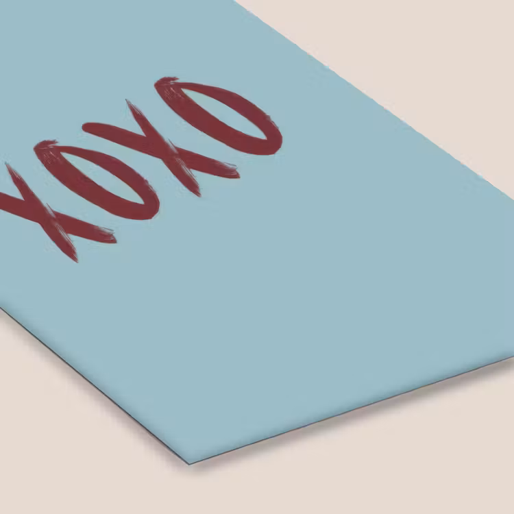 XOXO - Blauw - Rood fotolijst zwart zonder passe partout klein -zsfeer6