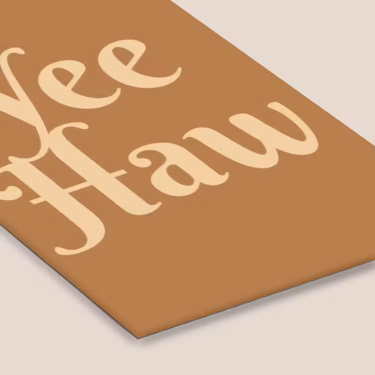 Yee haw - Bruin - Minimalistisch fotolijst zwart zonder passe partout klein -zsfeer6