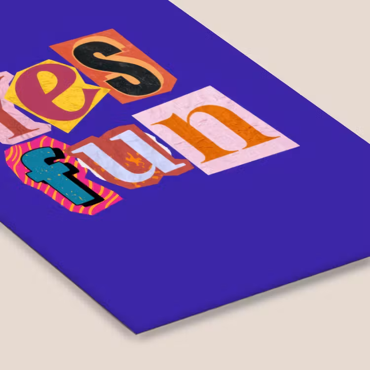 Yes fun - Kleurrijk - Collage-stijl fotolijst zwart zonder passe partout klein -zsfeer6