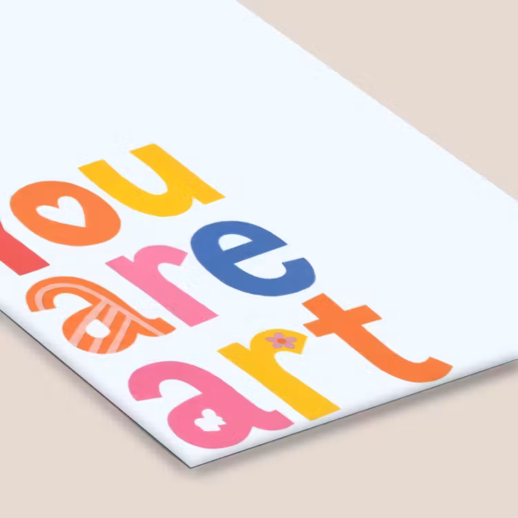 You are art - Kleurrijk - Grafisch fotolijst zwart zonder passe partout klein -zsfeer6