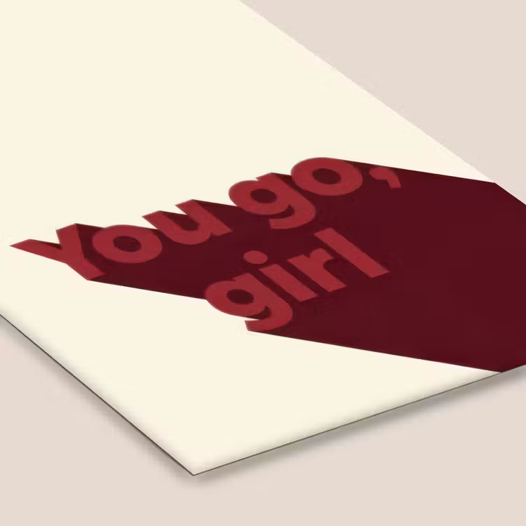 you go girl - 3D - Rood fotolijst zwart zonder passe partout klein -zsfeer6