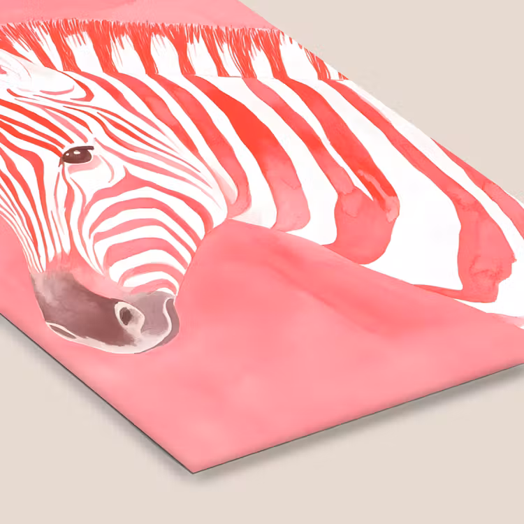 Zebra - Pink - Verf fotolijst zwart zonder passe partout klein -zsfeer6