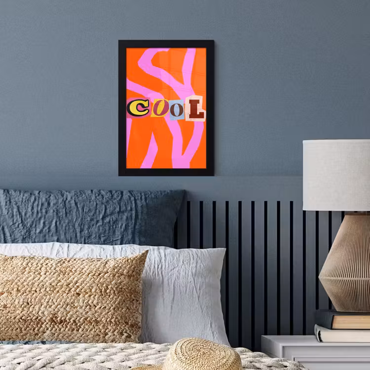 Zebraprint - Grafisch - COOL - Oranje fotolijst zwart zonder passe partout klein -sfeer3