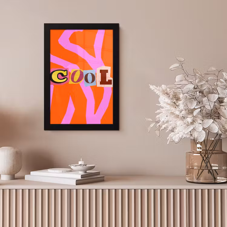 Zebraprint - Grafisch - COOL - Oranje fotolijst zwart zonder passe partout klein -sfeer5