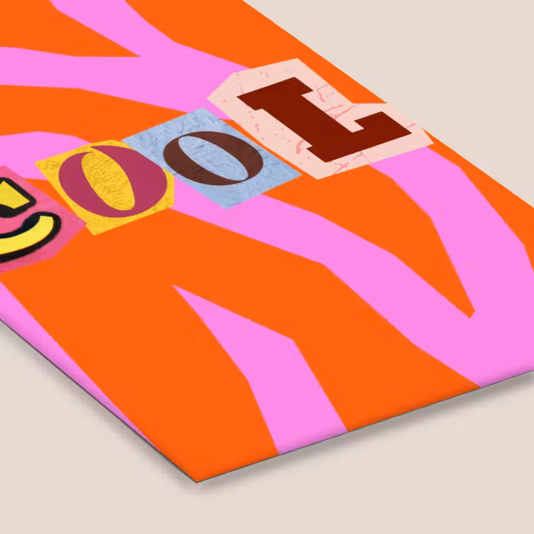 Zebraprint - Grafisch - COOL - Oranje fotolijst zwart zonder passe partout klein -zsfeer6