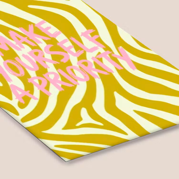Zebraprint - Priority - Roze fotolijst zwart zonder passe partout klein -zsfeer6